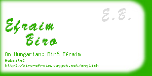efraim biro business card